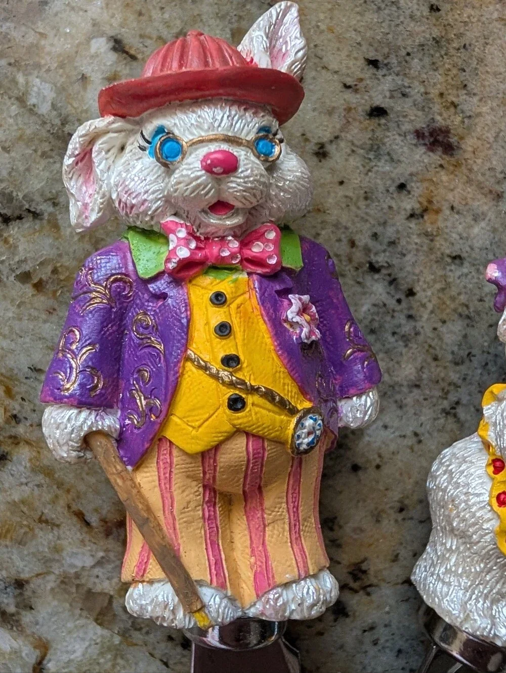 CHRISTOPHER RADKO dapper hare rabbit family spreader knife set